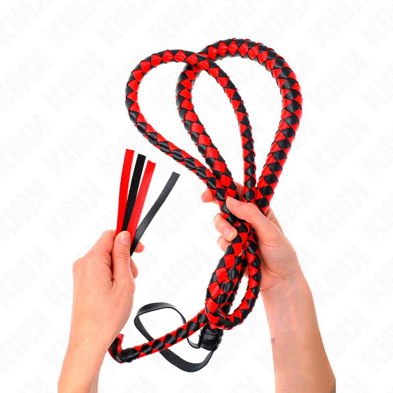 vVigoroso KINK - CHICOTE DE SERPENTE LONGO VERMELHO 210 CM