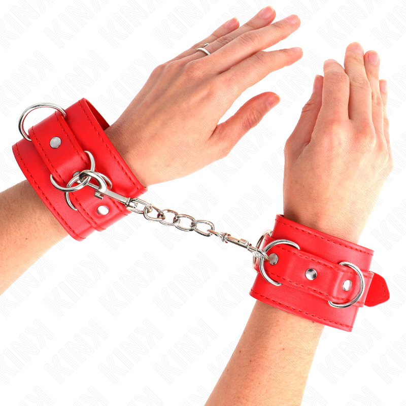 vVigoroso KINK - 3 RETENÇÕES DE PULSO D-RING AJUSTÁVEIS VERMELHO 17