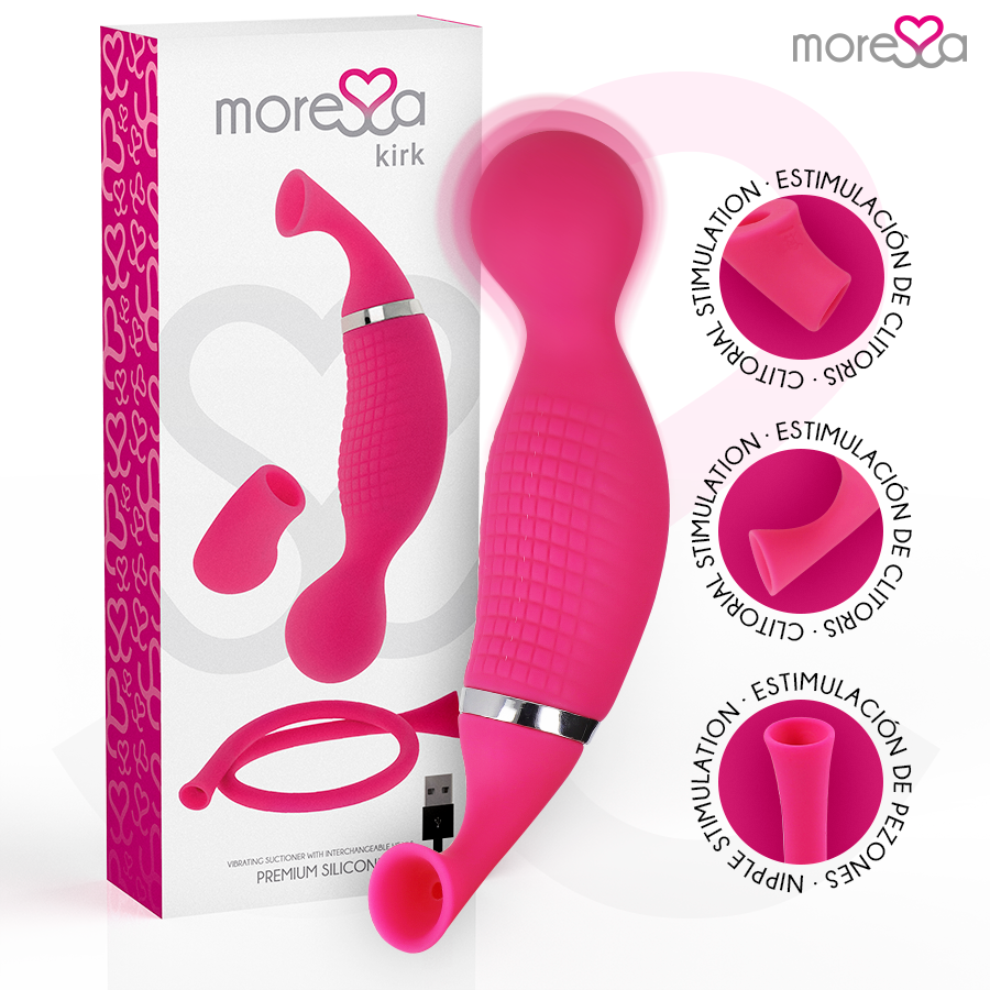 Vigoroso MORESSA - KIRK DUO SUCÇÃO + MASSAGEADOR MULTI-PERFORMANCE PREMIUM SILICONE RECARREGÁVEL