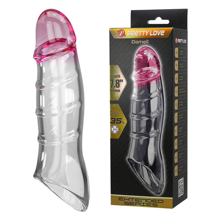 Vigoroso PRETTY LOVE - DARNELL CAPA DE PÊNIS COM EFEITO TRANSPARENTE