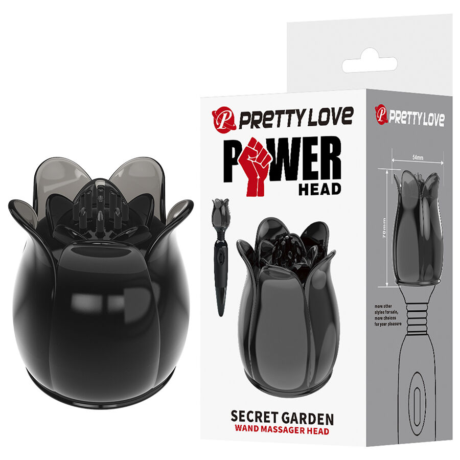 Vigoroso PRETTY LOVE - SECRET GARDEN CABEÇA DE MASSAGEM PRETA