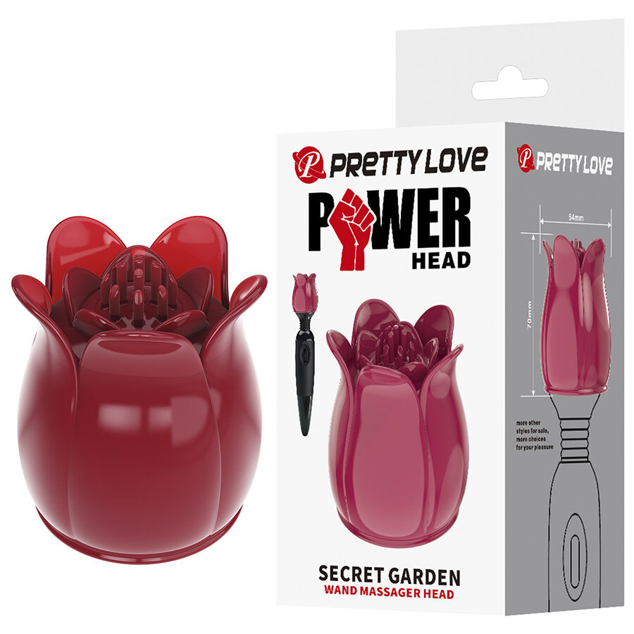 Vigoroso PRETTY LOVE - SECRET GARDEN CABEÇA DE MASSAGEM ROSA