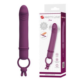 Vigoroso PRETTY LOVE - CORA VIBRADOR EM FORMATO DE PÊNIS COM ANEL DE RESISTÊNCIA
