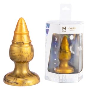 Vigoroso SILEXD - GOLDY PLUG ANAL FANTASY DE SILICONE LÍQUIDO TERMOREATIVO DOURADO 9