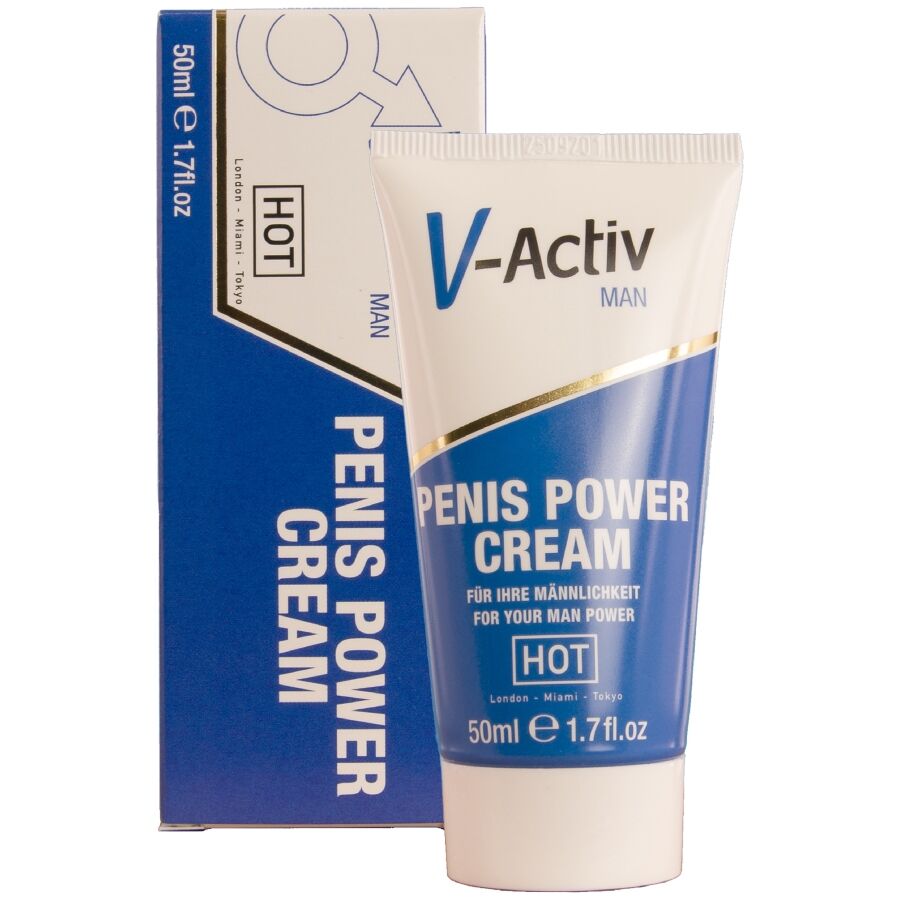 vVigoroso HOT - CREME PARA POTÊNCIA PENIANA V-ACTIV PARA HOMENS 50 ML