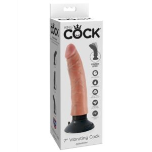 Vigoroso KING COCK - VIBRADOR DILDO 17.78 CM NATURAL