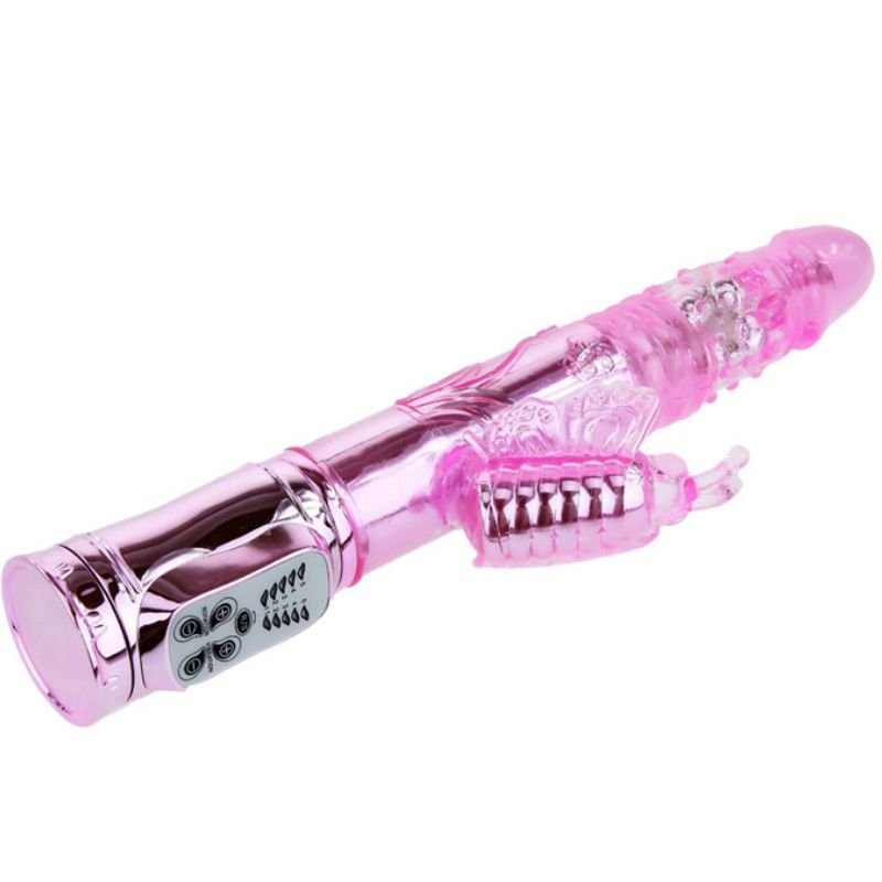 BAILE - VIBRADOR RECARREGVEL COM ROTAO E ESTIMULADOR DE BORBOLETA PULSANTE - Image 3