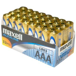 Vigoroso MAXELL - PACOTE DE BATERIAAAA LR03 * 32 UDS