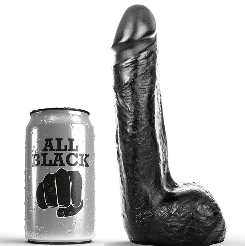 Vigoroso ALL BLACK - DILDO REALISTA PRETO SUAVE 20 CM