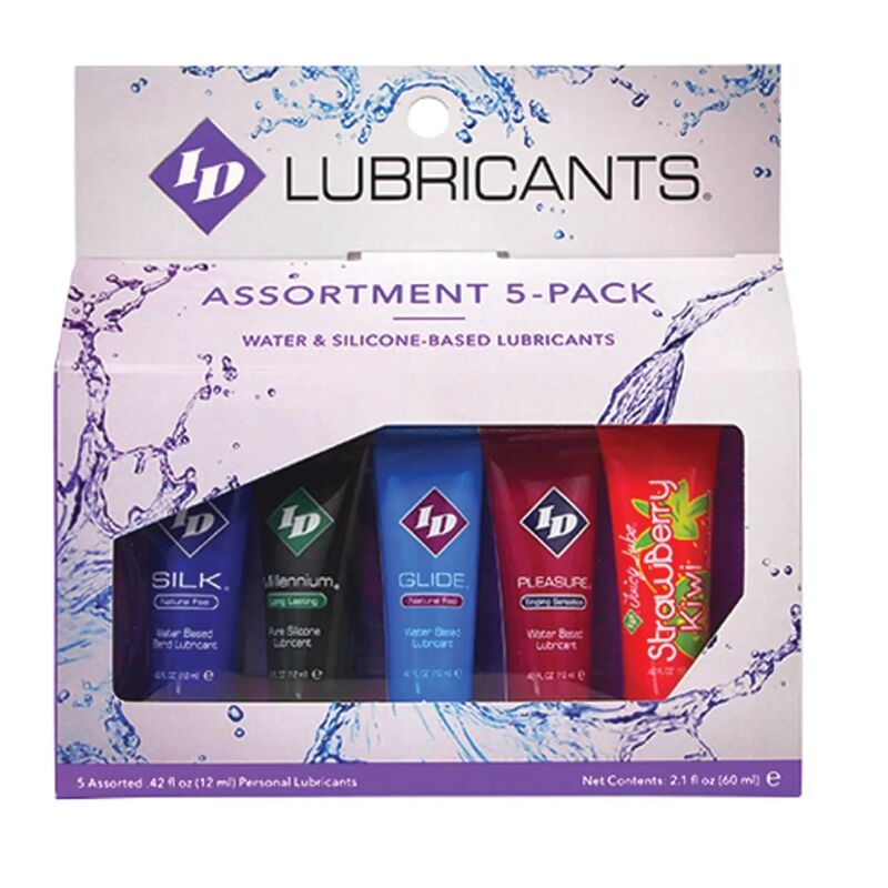 vVigoroso ID JUICY LUBE - PACOTE DE TUBO DE LUBRIFICANTE 5X ASSORTED 12 ML