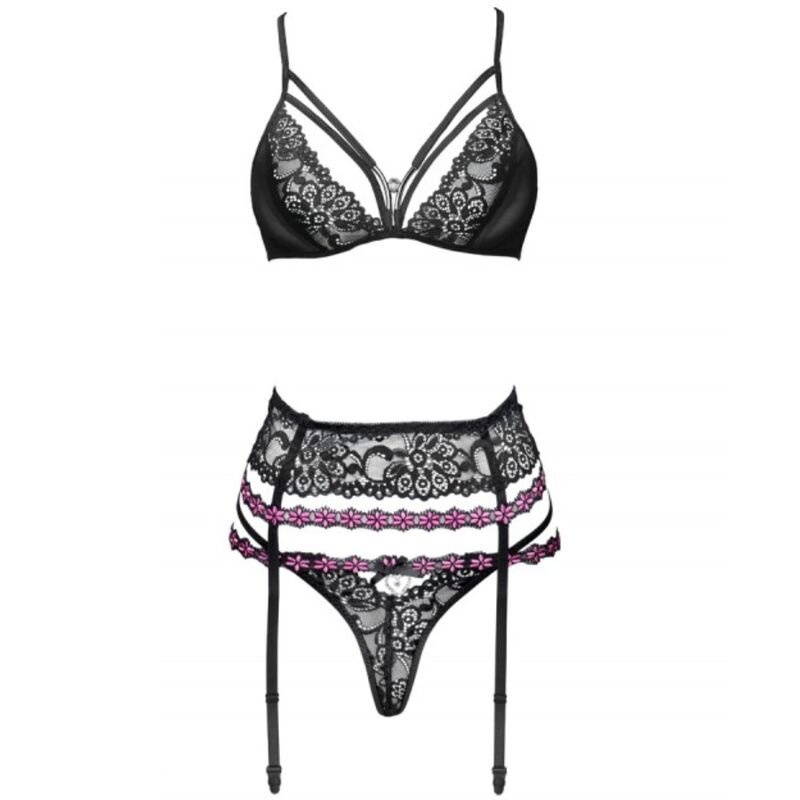 LIVCO CORSETTI FASHION - SNEHANA LC 90443 SUTI + CINTA LIGA + CALCINHA PRETA - Image 3