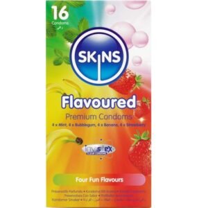 Vigoroso - SKINS - PRESERVATIVOS PREMIUM MULTI SABORES PACOTE COM 16