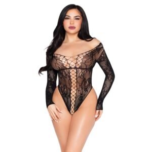 vVigoroso LEG AVENUE - 89370 TULE DE RENDA E REDE PRETO - TAMANHO ÚNICO