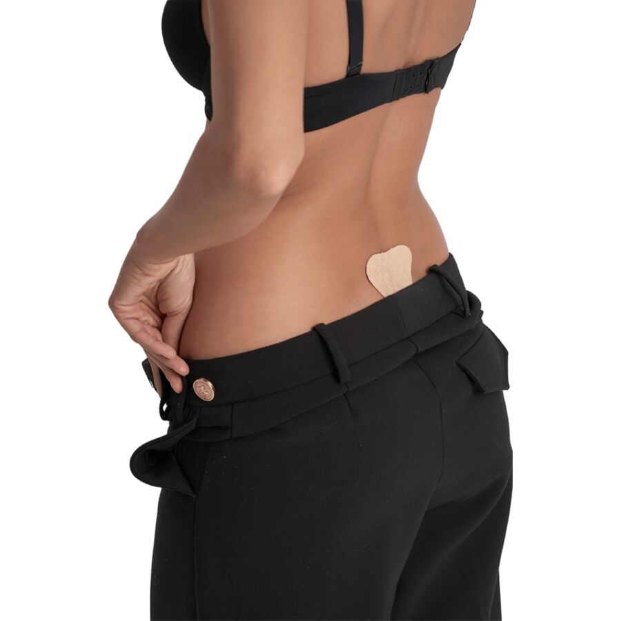 BYE-BRA - TANGA ADHESIVO ENCAJE BEIGE TALLA ÚNICA - Image 2