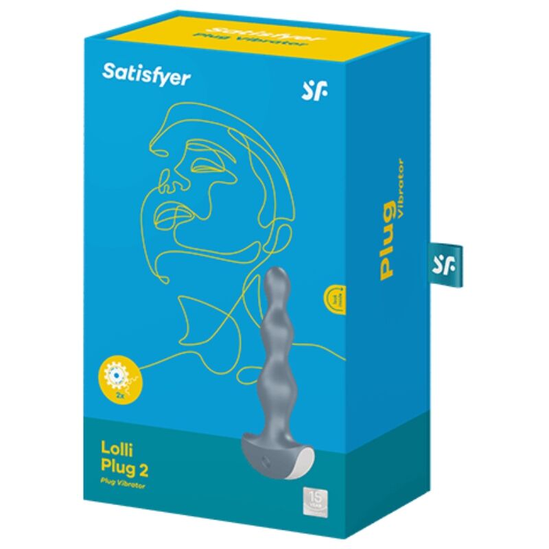 SATISFYER - VIBRADOR LOLLI PLUG 2 PLUG CINZA - Image 2