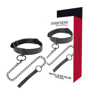 vVigoroso DARKNESS - COLAR PRETO COM CORRENTE
