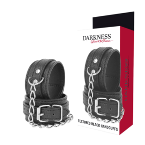 vVigoroso DARKNESS - ALGEMAS DE COURO TEXTURADO PRETO