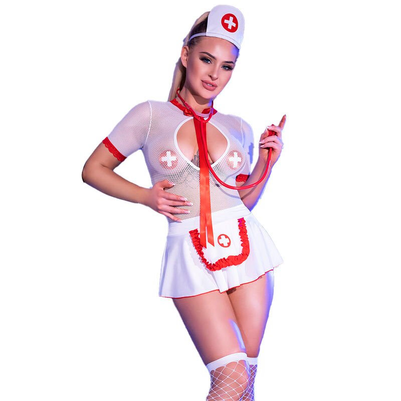 vVigoroso CHILIROSE - CR 4365 FANTASIA ENFERMEIRA SEXY L/XL