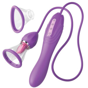 Vigoroso FANTASY FOR HER - MANGUEIRA DE SUCÇÃO MAX PLEASURE COM LÍNGUA ESTIMULANTE ROXA