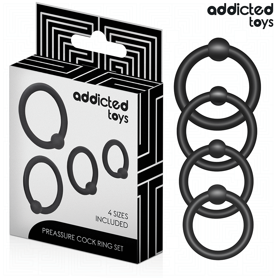 Vigoroso ADDICTED TOYS - CONJUNTO DE ANÉIS DE SILICONE DE PRESSÃO