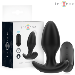 Vigoroso INTENSE - JOEY ANAL PLUG 10 VIBRAÇÕES PRETO CONTROLE REMOTO