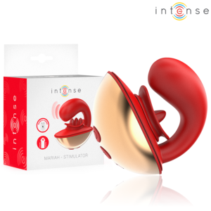 Vigoroso INTENSE - VIBRADOR E ESTIMULADOR MARIAH EM FORMATO U 10 VIBRAÇÕES VERMELHO