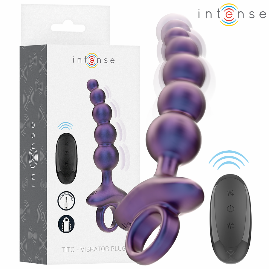 Vigoroso INTENSE - TITO VIBRADOR ANAL PLUG MODELO 3 CONTROLE REMOTO