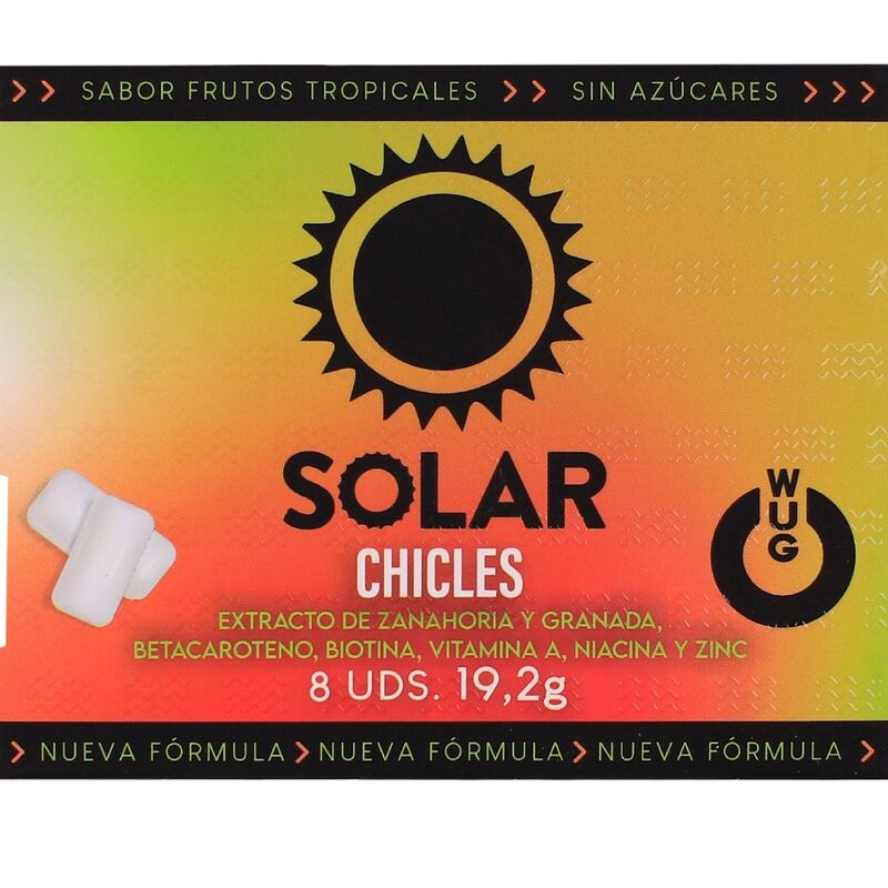 vVigoroso WUG SOLAR - GOMA DE MASCAR FUNCIONAL COM VITAMINAS E ZINCO