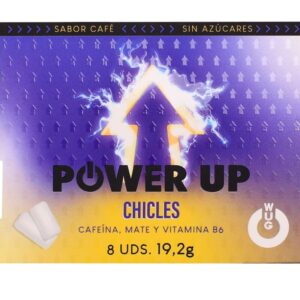 vVigoroso WUG POWER UP – GOMA DE MASCAR FUNCIONAL COM CAFEÍNA E SABOR DE CAFÉ MATE