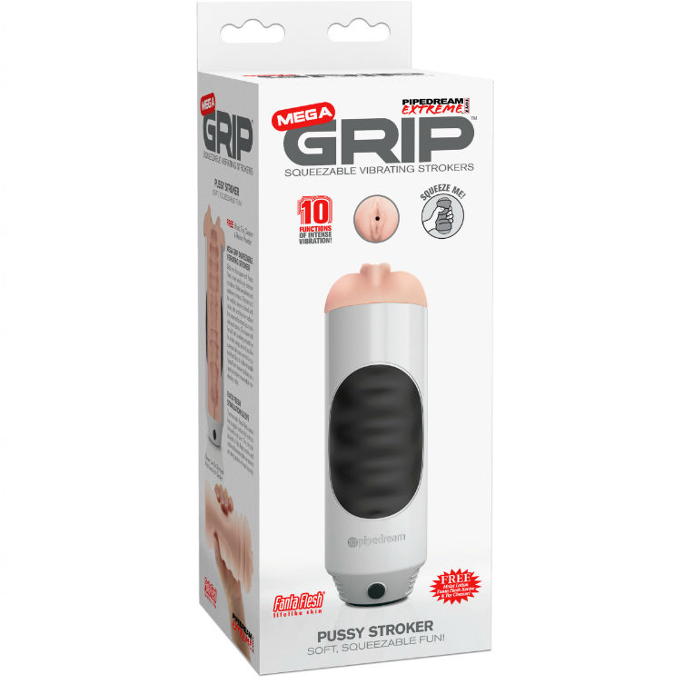 Vigoroso EXTREME TOYZ - PIPEDREAM MEGA GRIP VAGINA MASTURBADOR VIBRADOR