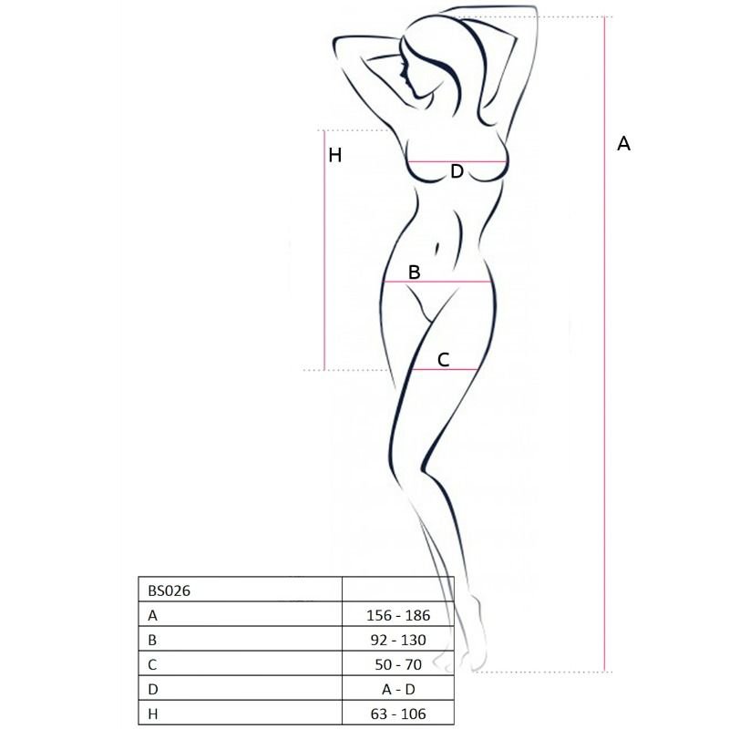 PASSION - MULHER BS026 BODYSTOCKING VESTIDO BRANCO ESTILO TAMANHO ÚNICO - Image 2