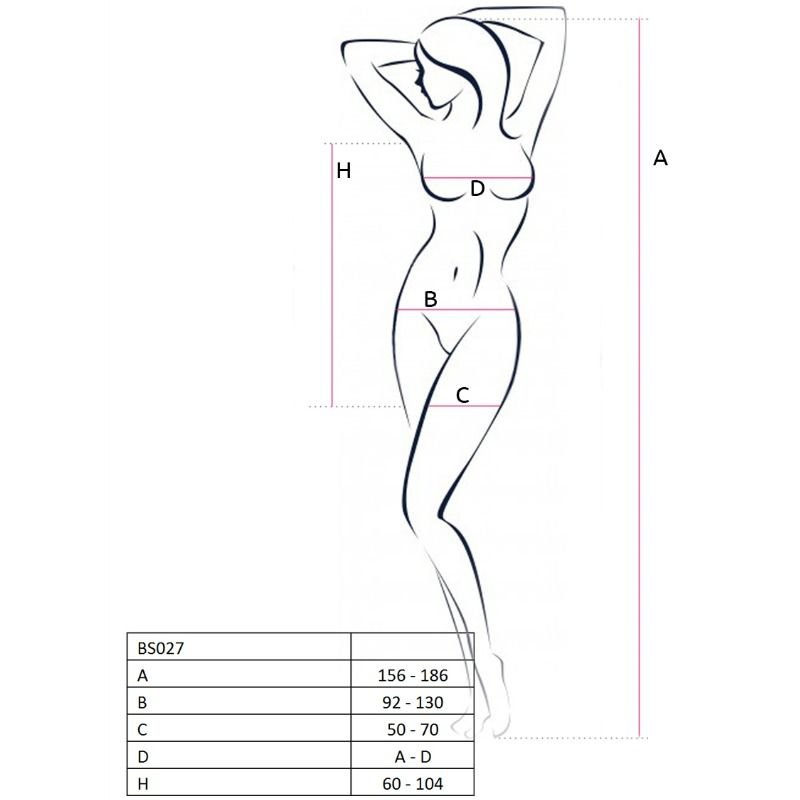 PASSION - MULHER BS027 VESTIDO PRETO ESTILO BODYSTOCKING TAMANHO ÚNICO - Image 3