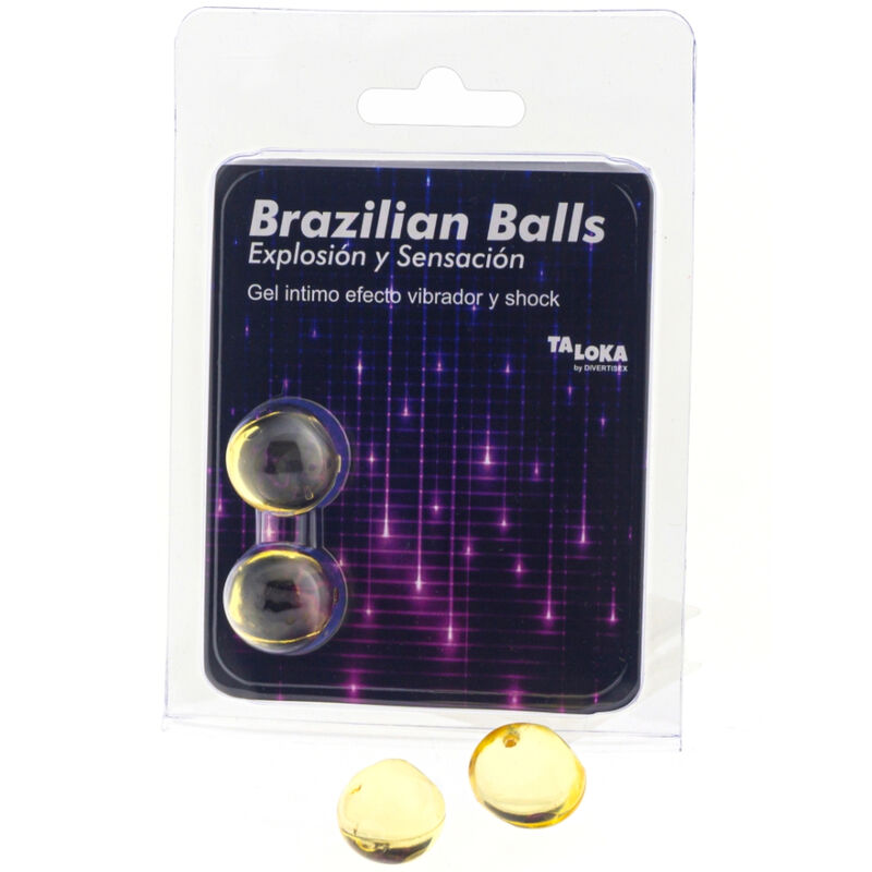 vVigoroso TALOKA - 2 BOLAS BRASILEIRAS GEL EMOCIONANTE VIBRANTE E EFEITO DE CHOQUE