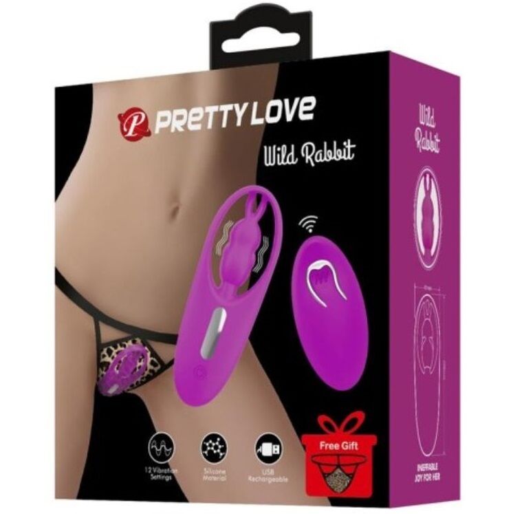 Vigoroso PRETTY LOVE - ESTIMULADOR DE COELHO SELVAGEM PARA CALAS COM CONTROLE REMOTO LILAC