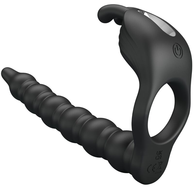 vVigoroso PRETTY LOVE - BLACKNEY ANÉIS PARA PÊNIS COM PLUG VIBRADOR