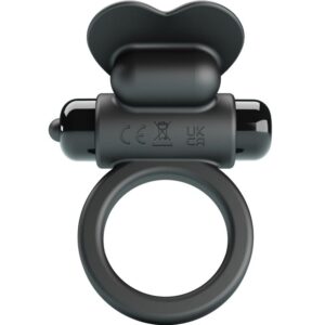 Vigoroso PRETTY LOVE - ANEL VIBRATÓRIO DEBONAIRE COELHO 10 VIBRAÇÕES PRETO