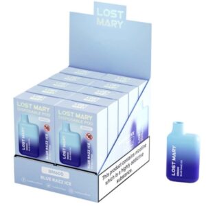 vVigoroso LOST MARY - (EXPOSITOR PROFESSIONAL PACK -10 UNIDADES) BM600 NICOTINE VAPER 2% DESCARTÁVEL AZUL RAZZ ICE