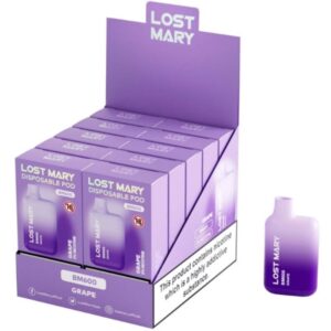 vVigoroso LOST MARY - (EXPOSITOR PROFESSIONAL PACK -10 UNIDADES) BM600 NICOTINE VAPER 2% UVA DESCARTÁVEL