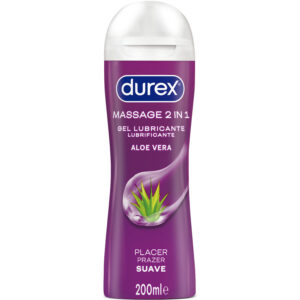 vVigoroso DUREX - GEL LUBRIFICANTE DE MASSAGEM SUAVE COM ALOE VERA 200 ML