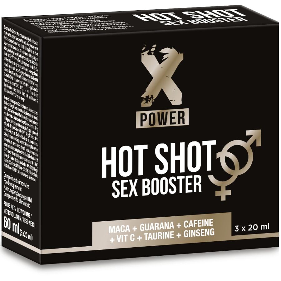 vVigoroso X POWER - HOT SHOT SEX BOOSTER AUMENTA LIBIDO 3 X 20 ML