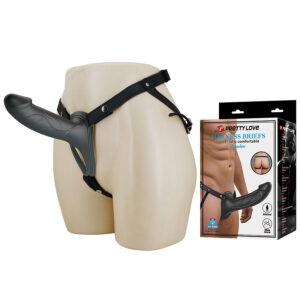 Vigoroso PRETTY LOVE - LANDON BLACK VIBRATING STRAP-ON