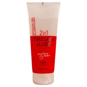 vVigoroso HOT - GEL DE MASSAGEM E DESLIZAMENTO 2 EM 1 MORANGO 200 ML
