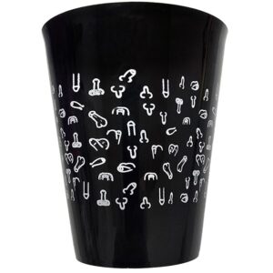 vVigoroso DIABLO PICANTE - COPO PRETO 500 ML COM PÊNIS BRANCOS