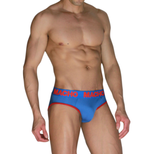 vVigoroso MACHO - MCH005 SLIP CLÁSSICO AZUL + VERMELHO M