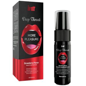 vVigoroso INTT - SPRAY ORAL PARA GARGANTA PROFUNDA COM MAIS PRAZER SABOR MORANGO