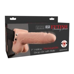 Vigoroso FETISH FANTASY SERIES  - STRAP-ON VIBRATÓRIO REALISTA COM BOLAS 17