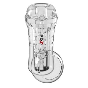 Vigoroso PDX ELITE - VIEWTUBE PLUS STROKER TRANSPARENTE COM ADERÊNCIA FÁCIL E VERSÁTIL 21 CM