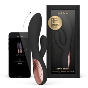 Vigoroso LELO - INA THRUST RABBIT VIBRADOR DE EMPURRAÇÃO PRETO
