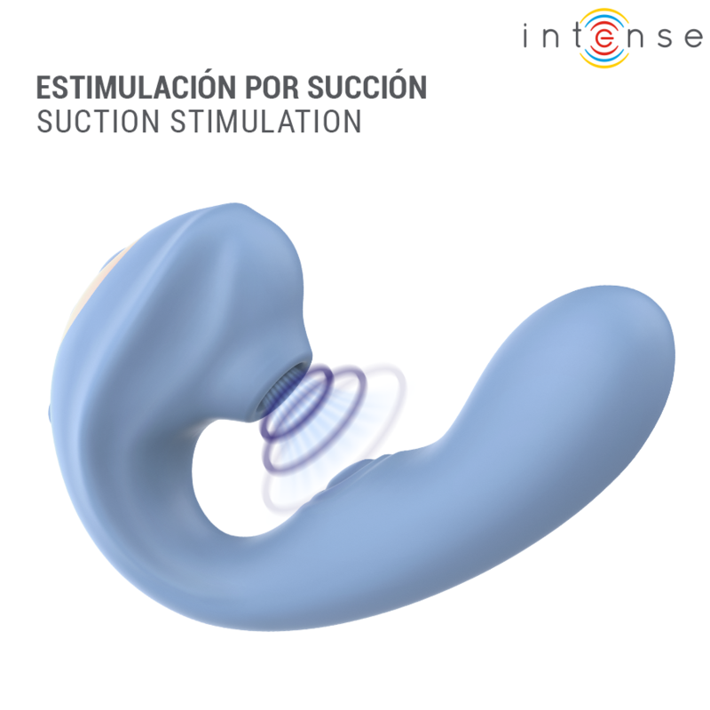 INTENSE - GINA - ESTIMULADOR CLITORIAL MULTIFUNCIONAL AZUL - Image 3