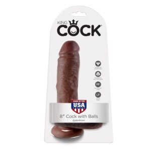 Vigoroso KING COCK - 8" PENE REALÍSTICO MARRÓN 20.3 CM